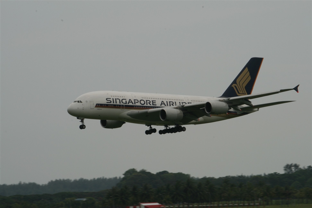 価格.com - 『シンガポール着陸のA380』CANON EF55-200mm F4.5-5.6 Ⅱ USM Babywoodsさん の