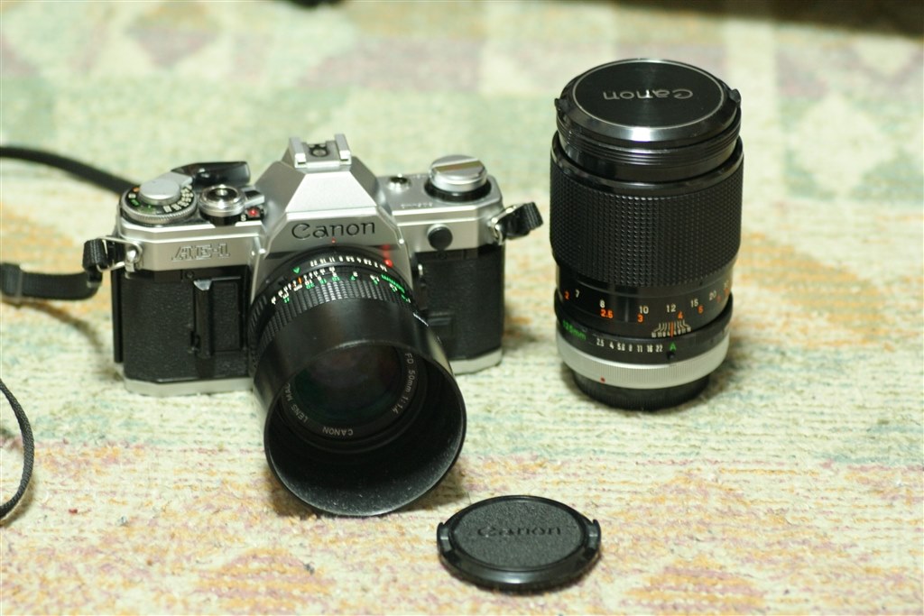 【完動品】Canon AE-1 + FD 35mmf3.5 フィルム 一眼レフ 完動品】Canon AE-1 + FD 35mmf3.5 フィルム 一眼レフ（キヤノン