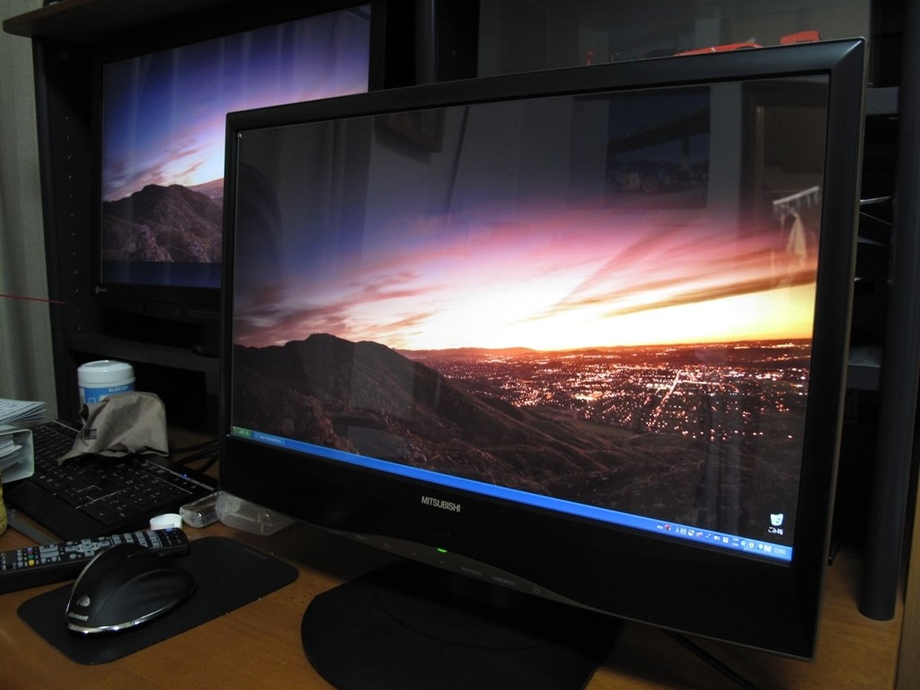 グレアパネル化』 三菱電機 VISEO MDT221WTF(BK) [21.5インチ] の