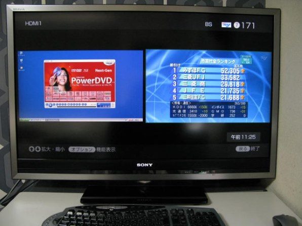 PCモニターとしての使用感』 SONY BRAVIA KDL-40F1 [40インチ] の