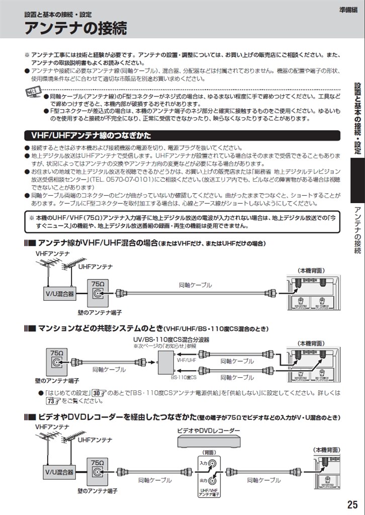 分配機や分波機は必要ですか？』 東芝 REGZA 46ZX9000 [46インチ] のクチコミ掲示板 - 価格.com