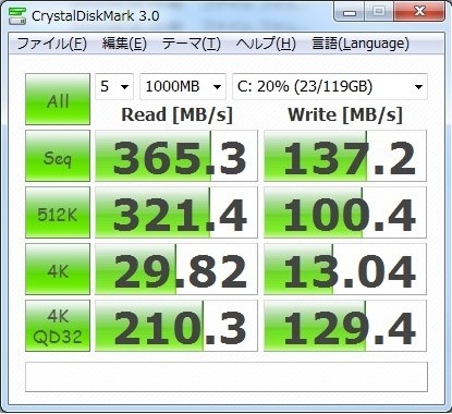 SSDの速度が出ません。』 GIGABYTE GA-P55A-UD3R Rev.1.0 の SSDの速度が出ません。』 GIGABYTE GA-P55A-UD3R Rev.1.0 の